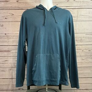 RVCA Blue Quarter-Zip Hoodie Sweatshirt